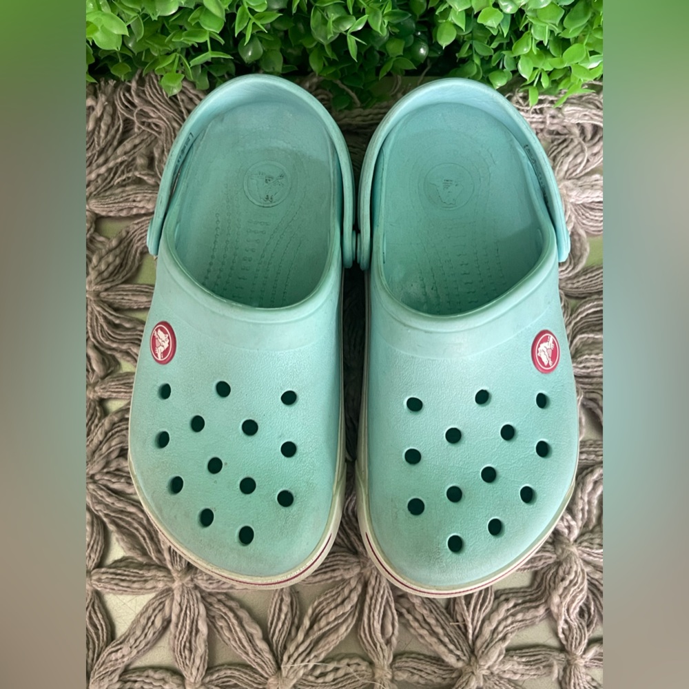 Crocs Kids Crocband Clogs Ice Blue and Candy Pink Size C12 C13 - Picture 5 of 10